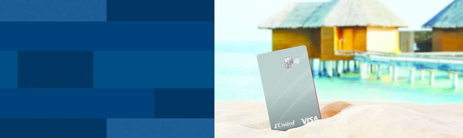 1st United Visa Platinum card on the beach